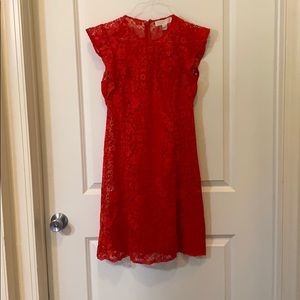 MICHAEL Michael Kors Women's Dress Red Crochet